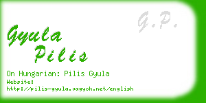 gyula pilis business card